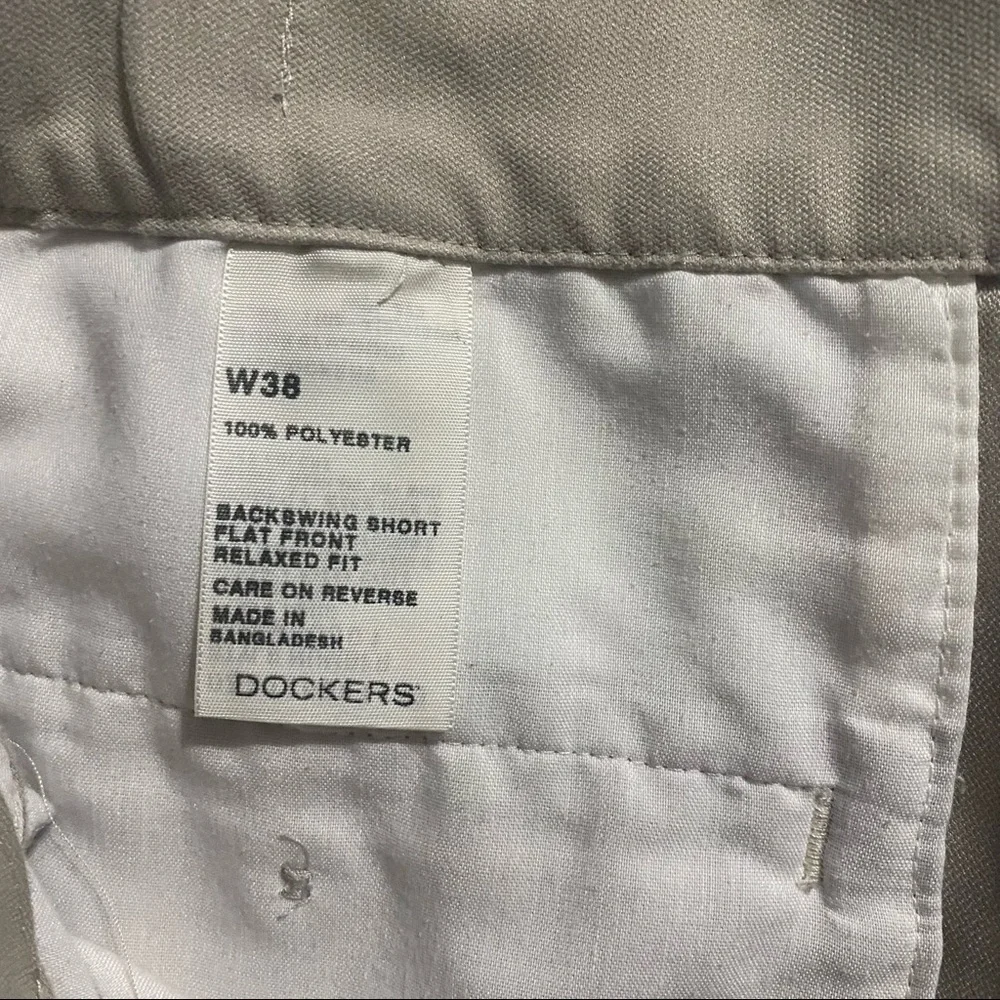 Dockers Golf Beige Khaki Flat Front Shorts